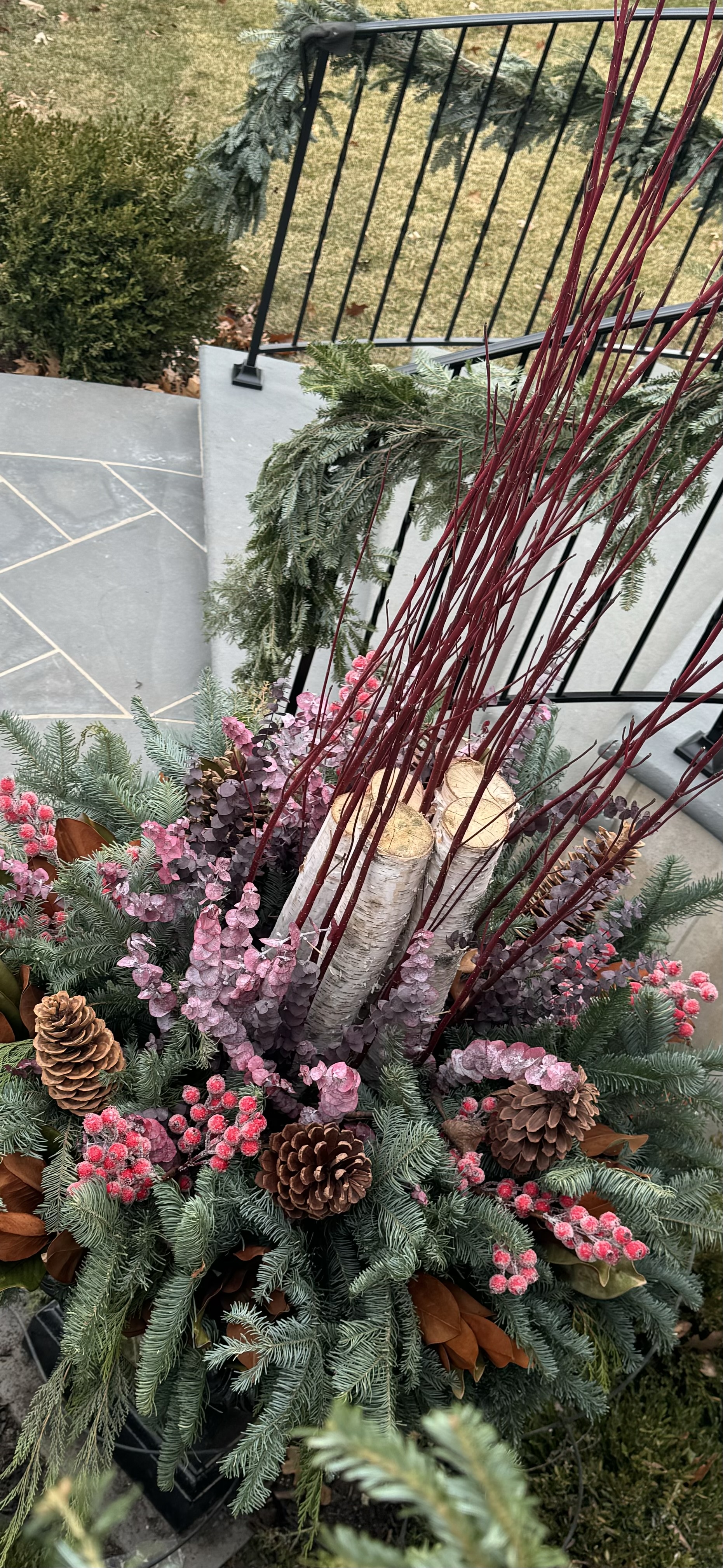 Winter seasonal arrangement